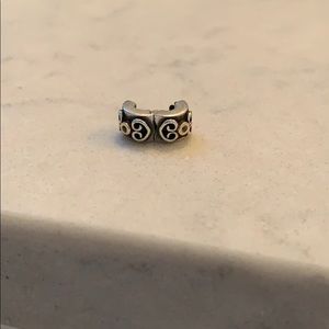 Pandora clip charm two tone with CZ